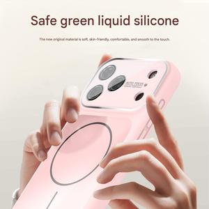 Nouvelle arrivée, coque de téléphone ultra-fine en silicone liquide compatible avec la charge magnétique, coque de téléphone en acrylique avec objectif grand angle pour <span class=keywords><strong>Samsung</strong></span> - Product Image 5