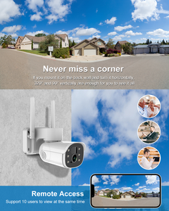 Tuya 2MP Wifi Smart Camera 14400 mAh Outdoor PTZ batteria senza filo fotocamera solare - Product Image 4