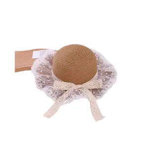 Handmade Straw Hat For Kids Fast Delivery Top Favorite Product Straw Hat For Baby Girls Custom Color Packing In Polybag