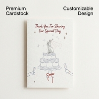 Carte d'invitation de mariage minimaliste personnalisée avec motif de ligne dessinée à la main, ensemble de cartes de remerciement texturées et personnalisées