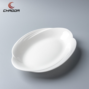 12-Inch Modern Restaurant Porcelain <strong>Serving</strong> Oval Platter with Large Stone Lines Ceramic <strong>Big</strong> <strong>Plate</strong> and Dinnerware Dishes - Product Image 3