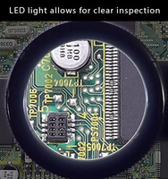 Loupe d'inspection lumineuse à LED blanche M-100 japonaise Loupe grossissante 10X 30 mm Loupe flash portable pour bijoux avec balances