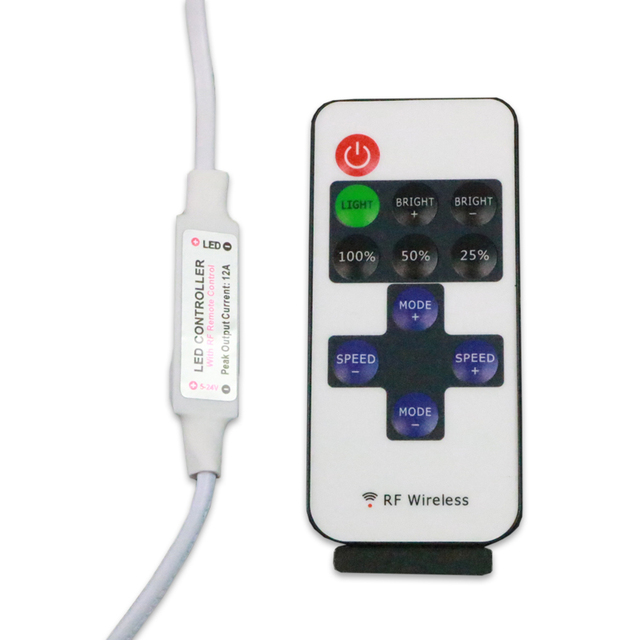 Custom 11 Keys Remote Control LED RF IR Controller for RGB LED Strip 5-24V Wireless Remote Controller