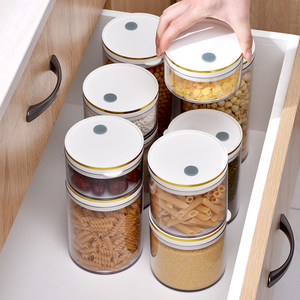 Round Transparent <strong>Skinny</strong> Storage Container Clear Plastic Food Storage Jar with Lid for Spaghetti <strong>Pasta</strong> and Dry Goods - Product Image 6