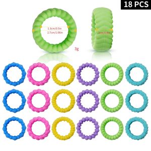 Otizm için 18 paket silikon Fidget yüzük, sınıf için küçük Fidgets, duyusal parmak Spinner oyuncaklar çocuklar için otizm sakinleştirici - Product Image 3