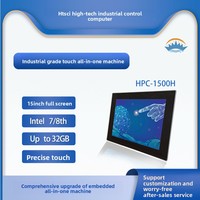 HPC-1500H/i3/i5/i7 Standard-Display Industrial All-in-One IPC Embedded Desktop Touchscreen Wall-Mounted Model