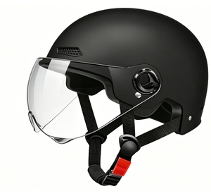 Casco de Motocicleta Ajustable para Adultos, Textura Mate, Control de Talla con Cinta Mágica, ABS, Corto/Largo, Transparente - Product Image 4
