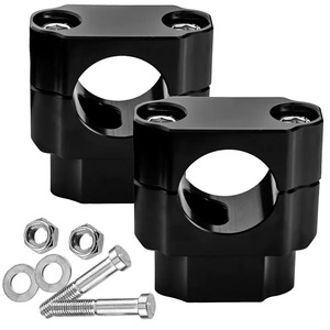 Abrazadera elevadora de manillar de motocicleta de aleación de aluminio CNC para barras cónicas, exquisitamente fabricada y resistente al desgaste - Product Image 1