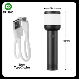 Senter isi ulang 2000mAh, Senter tipe-c isi ulang dengan lampu berkemah dan lensa <span class=keywords><strong>Fresnel</strong></span> - Product Image 6