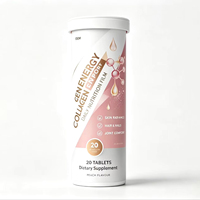 Tabletas Efervescentes de Proteína Marina para Adultos de Marca Privada con Cúrcuma, Ácido Hialurónico y Vitamina C, Fórmula Sin Gluten, Bienestar Dietético