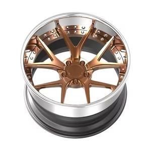 Llanta de coche forjada monobloque personalizada bronce 18 19 20 21 22 <span class=keywords><strong>23</strong></span> 24 pulgadas rueda de coche para BMW M3 Nissan GTR Chevrolet Corvette C6 Z06 - Product Image 5