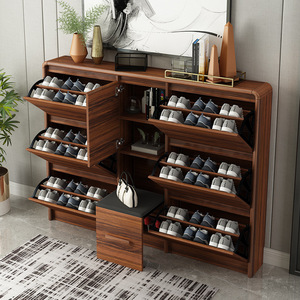 Modern wooden shoe cabinet luxury for entryways shoe rack cabinet minimalist furniture