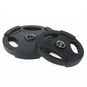 China Supplier's Gym Standard Bumper Plate Calibrated Powerlifting Fitness Weight Plate Black Rubber and Iron Cast