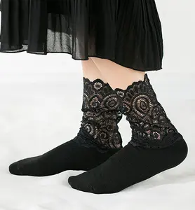 Beautiful Crystal Sheer Mesh Silk Transparent Korea Sheer Ankle Lace Socks For Women