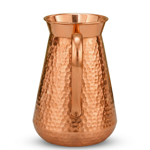 Carafe à eau en cuivre pur, durable, résistante à la rouille, avec revêtement intérieur poli et finition extérieure brillante, carafe en cuivre de luxe - Product Image 1