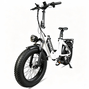 Vélo électrique pliable à pneus larges 20x4 avec moteur à moyeu arrière, suspension avant et freins à disque - Product Image 2
