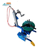 Positionneur rotatif motorisé automatique pour soudage de tuyaux, à petite bride, avec mandrin vertical de 400 mm, support de torche pneumatique et capacité de 200 kg