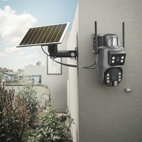 Cámara de Seguridad Solar 4G con Tarjeta SIM, Lente Dual de 6MP, Seguimiento por IA, Sensor PIR, Foco, Audio Bidireccional, Almacenamiento en la Nube