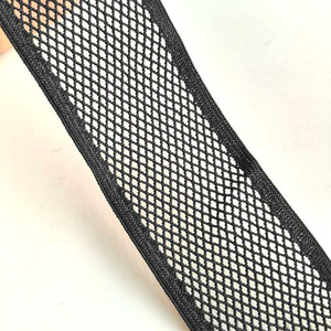 Trong suốt dệt kim dòng cá dệt lưới đen kẻ sọc đàn hồi Webbing ban nhạc Spandex/Polyester tráng kỹ thuật cho giữ gìn cơ thể - Product Image 6