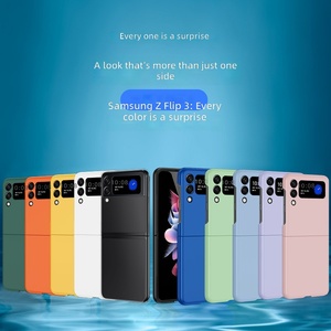 Étui de luxe pour téléphone professionnel <span class=keywords><strong>Z</strong></span> Flip3 5G, coque arrière rigide en PC avec toucher doux, sacoche de protection, vente en gros très prisée - Product Image 1