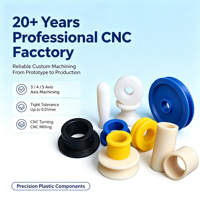 Parti in Plastica Lavorate a CNC su Misura, Ingranaggi in Nylon, Manicotti in Nylon, PC, PP, ABS, Lavorazione CNC Personalizzata