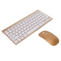 Ensemble clavier et souris sans fil ultra-mince 2,4 G RF3001M, interface PS/2, silencieux, compact, compatible multi-appareils, multimédia, ergonomique