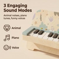 Guitare électrique en bois naturel pour enfants, instrument de musique de simulation, jouet rechargeable avec batterie, cadeau, planche d'activités avec lumière et son