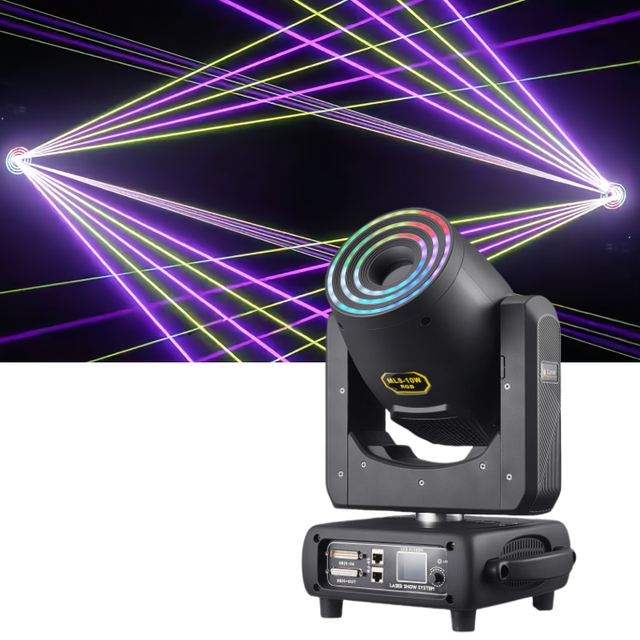 LED Ring 3D Animation Dj Stage Light 10 Watt RGB Moving Laser Light DMX512 Control LED Light for Disco Stage