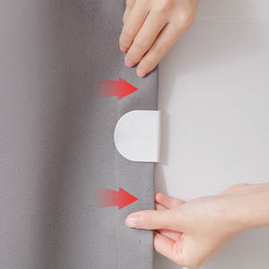 En vente Clips de rideau de douche à boucle de douche solide support incurvé pour rideaux suspendus dans les accessoires de fenêtre de salle de bain - Product Image 5