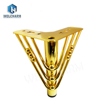Pied en métal de luxe simple pour meuble de canapé et table basse fabricants de motifs à double ligne en gros pour la cuisine