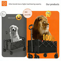 Chariot de courses pliable compact et portable, multifonctionnel, adapté aux courses, au camping, à la plage, au jardin et aux sports, 180L