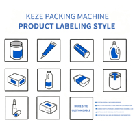 Machine d'étiquetage automatique de cartons KEZE, équipement de séparation automatique d'étiquettes planaires avec contrôle PLC