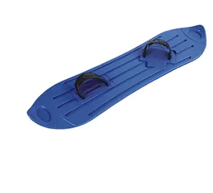 Durable New Design Plastic Toboggan Inflatable Folding Handle Wooden Ski Snow Slide Sledge Toys