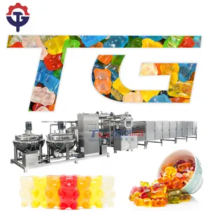 TG high quality sweets soft jelly candy production line for snack pectin gummy bear depositing machine