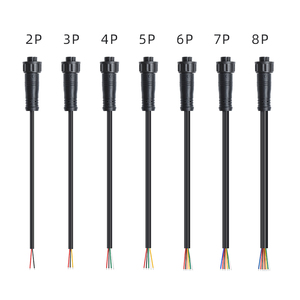 Kebaolong 2 3 4 5 6 7 8 핀 M12 커넥터 남성 및 여성 맞대기 조인트 IP67 방수 연결선 M12 전원 코드 - Product Image 2
