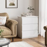 Chambre à coucher moderne Salon Petit rangement en bois Table de nuit Vêtements courts Commode à 3 tiroirs Commode à tiroirs