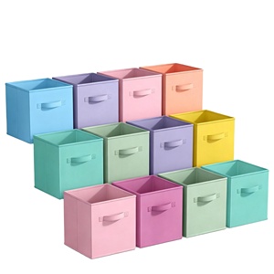 Custom Non Woven Fabric Handle Square Foldable Space Saving Multi-Function Furniture Storage Box <b>Bin</b> Drawer - Product Image 1
