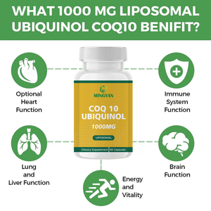 Complément alimentaire de soutien cardiaque antioxydant à absorption élevée OEM/ODM, formule premium, capsules molles de CoQ10 liposomale Ubiquinol - Product Image 2