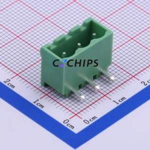 KF2EDGRC-5.0-3P Plug-in Terminal Block Bent Lead Through Hole,P=5mm Connector Board-to-Board / Socket - Closed 1x3P 5mm Green - Product Image 1