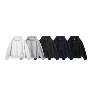 ANS420g <span class=keywords><strong>Pull</strong></span> <span class=keywords><strong>vintage</strong></span> à capuche de style américain pour hommes et femmes Modèles de printemps et d'automne Loose Zip Tup Cardigan Coat - Product Image 2