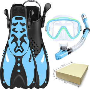 HhaoSport - Set de Snorkel para Niños, Talla Única, Color Azul Cielo, Máscara de Buceo y Snorkel para Niños, Equipo de Natación - Product Image 1