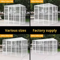 Vente Directe Usine OEM Grandes Volières Maisons Cages – Tube Carré en Fer Peint pour Perroquets Chats Oiseaux