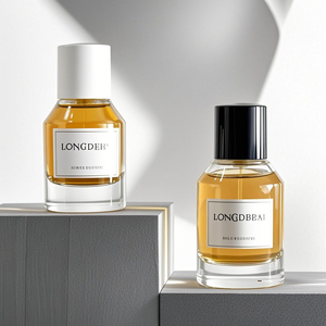 Envase de Perfume de Lujo en Vidrio con Tapa de Plástico, 30ml 50ml 100ml, Color Azul, para Fragancias, con Impresión de Logotipo y Caja - Product Image 2