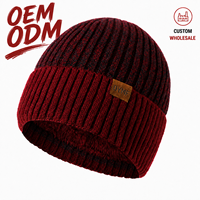 Gorro de punto térmico de doble capa Simple para hombre ZG, gorro de invierno con logotipo personalizado