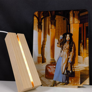 Thăng hoa khoảng trống dẫn ánh sáng ban đêm <span class=keywords><strong>Acrylic</strong></span> khung ảnh với cơ sở gỗ cho ngày của mẹ đám cưới và trang trí nội thất - Product Image 3