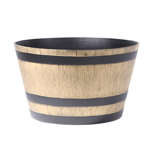 Maceta de plástico <span class=keywords><strong>con</strong></span> diseño de <span class=keywords><strong>madera</strong></span> para jardín, cubo decorativo para interior, estilo rústico, macetero de barril de vino, hecho de fábrica - Product Image 6