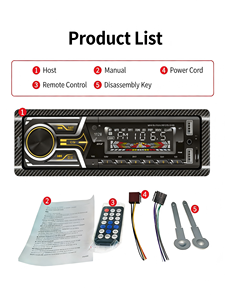 Lecteur MP3 universel SUN-RISE 1 DIN, autoradio FM BT AUX USB, écran LED, kit mains libres, enregistreur audio - Product Image 4