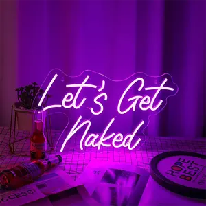 GOLDMORE1 Top quality let's get naked neon sign striscia di silicone flex neon sign lightning per room club bar