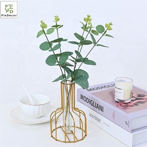Yüksek kaliteli simülasyon kısa şube yapay okaliptüs düğün ev dekorasyon DIY çelenk el yapımı çiçek düzenleme kaynaklanıyor - Product Image 4