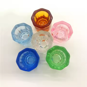 Cangkir kaca gigi sekali pakai kaca gigi warna-warni piring <span class=keywords><strong>Dappen</strong></span> transparan - Product Image 1